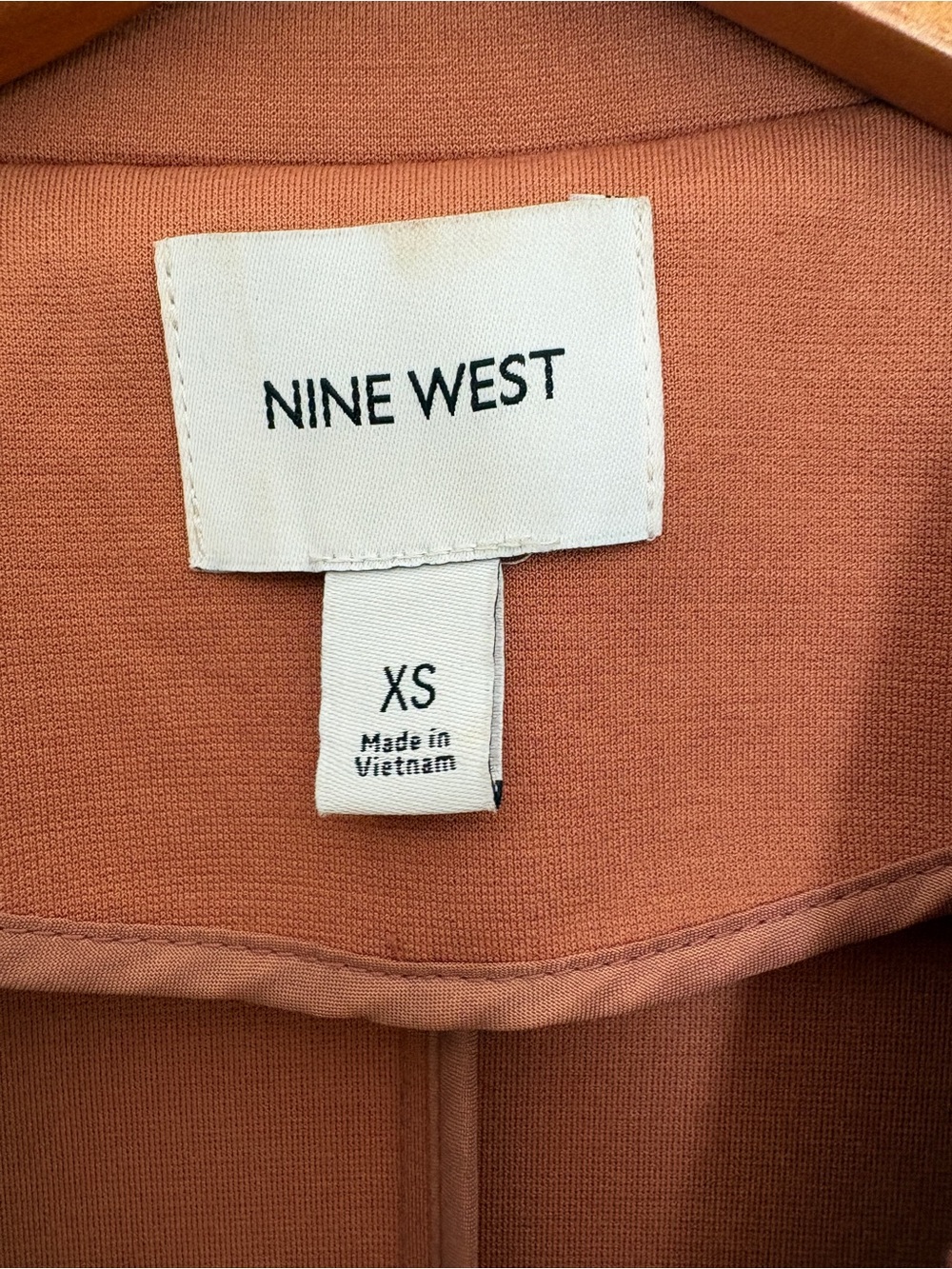 Nine West Rust Orange Single Button Blazer Jacket Size XS - Picture 4 of 7
